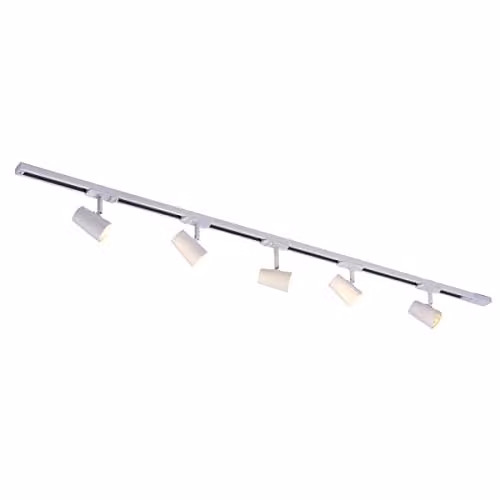 Netlighting Astley Modern 5 Light Ceiling Spotlight Bar GU10 in White