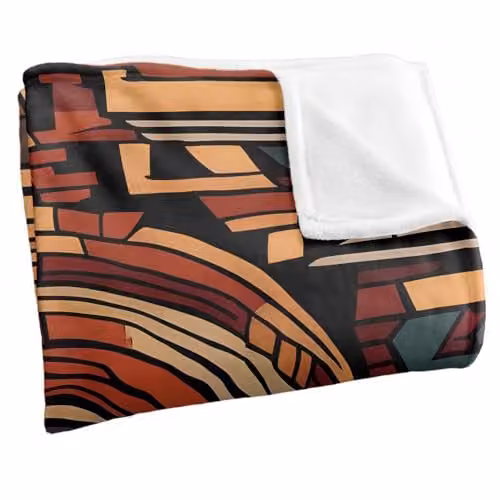 JQ Licensing James Piazza Aztec Pattern Silky Touch Super Soft Fleece Throw Blanket, White and Multicolour, W: 152 cm, D: 127 cm – 2