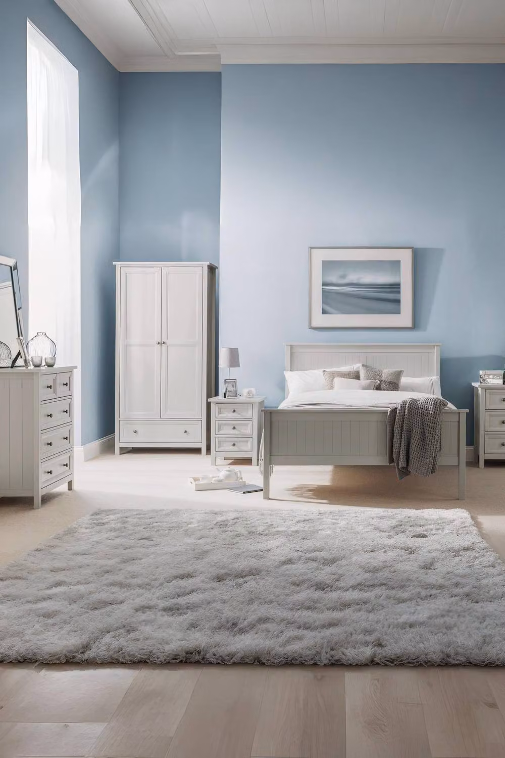 Julian Bowen Maine 6 Drawer Wide Chest in Grey, W: 115 cm, D: 40 cm, H: 85 cm – 2