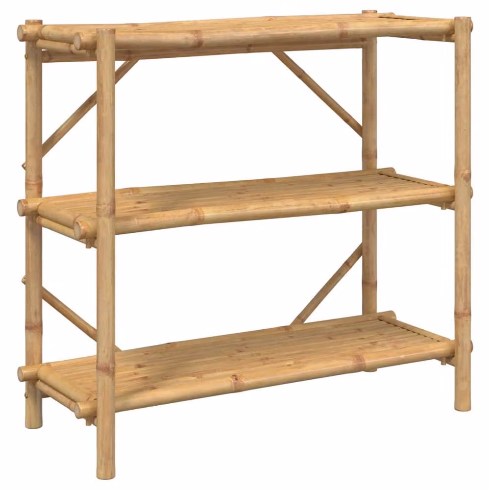 Berkfield Home 3-Layer Bamboo Shelf in Brown, W/D/H: 100 x 40 x 90 cm – 2