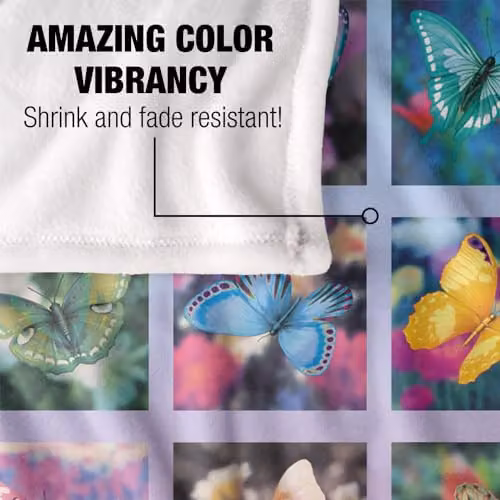 JQ Licensing Royce Mcclure Butterfly Boxes Silky Touch Super Soft Floral Throw Blanket, Multicolour, W: 91 cm, L: 147 cm – 2