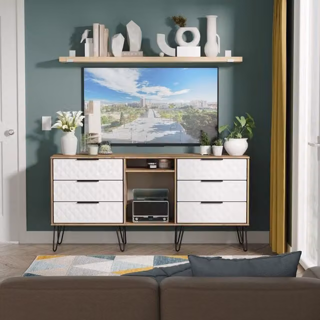 2 U Islay Ready Assembled 6 Drawer Sideboard in White – 1