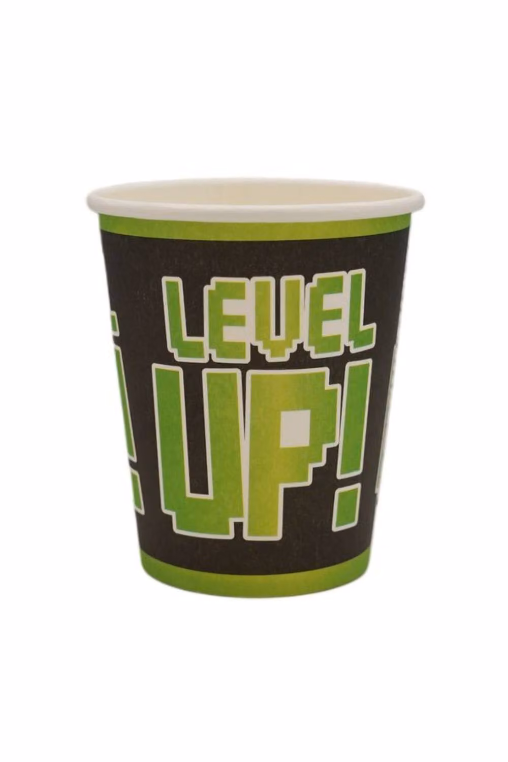 KDMD Game On Party Paper Cups, 6 Pack, Black and Green – 2