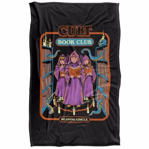 Steven Rhodes Cult Book Club Super Soft Fleece Throw Blanket W/D/H: 91 x 147 cm – 1