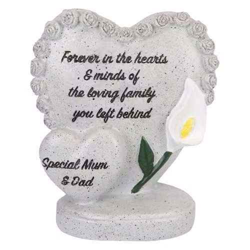 VFM e-Store Memorial Flower Pot Ornament, Grey, W: 15 cm, D: 13 cm, H: 15 cm