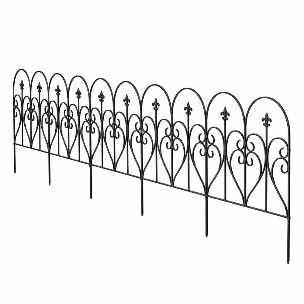 Mountview 5-Piece Black Rustproof Metal Outdoor Dog Fence for Gardens – 2