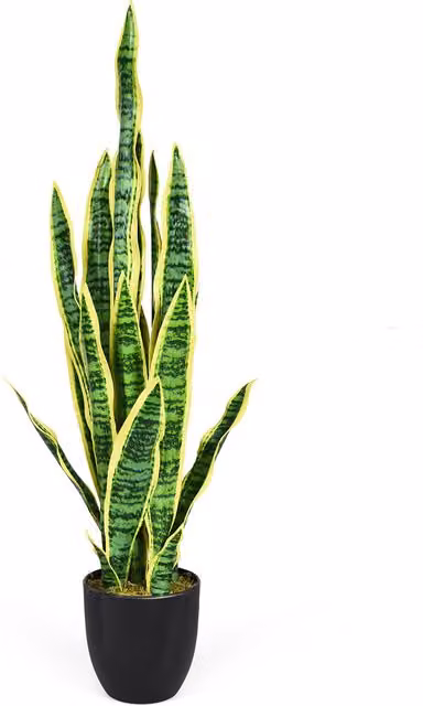 Costway 93 cm Potted Artificial Snake Plant in Green