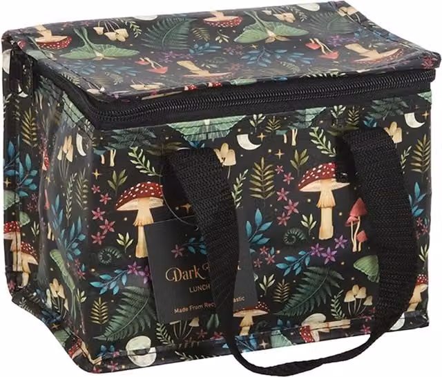 Something Different Dark Forest Printed Lunch Bag in Multicoloured Pink Fabric