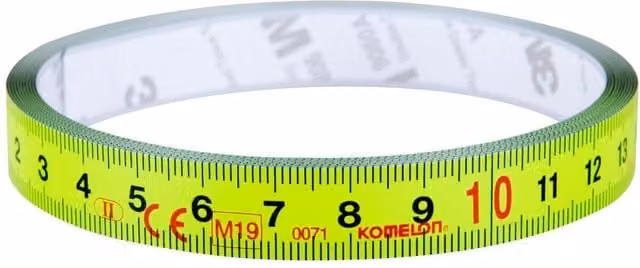 Komelon Stick Flat Tape Measure in Yellow and Multicolour