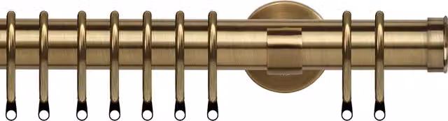 Terrys Metal Curtain Pole End Cap 35mm in Antique Brass