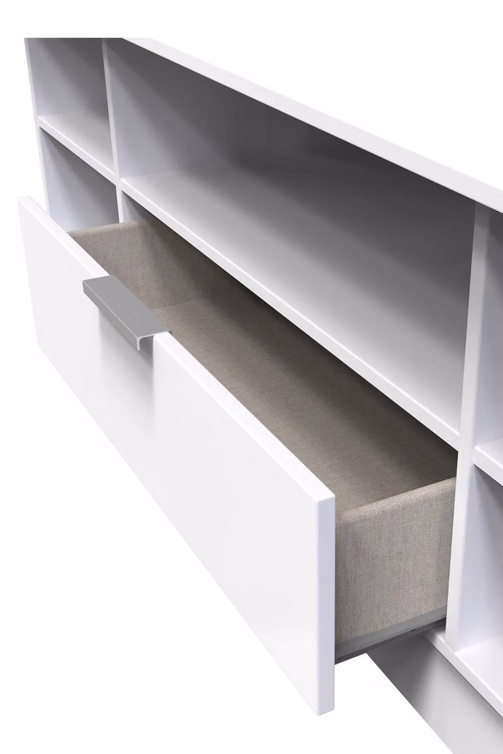 Ready Assembled 2 U Dover Wide 1 Drawer TV and Media Unit in White – 3