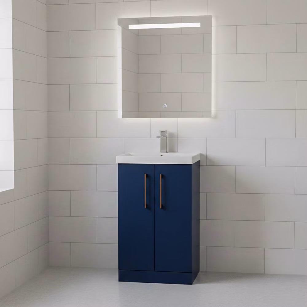 Balterley Modern Blue Bathroom Vanity Unit with Basin and Soft Close Doors, Width: 50 cm – 2