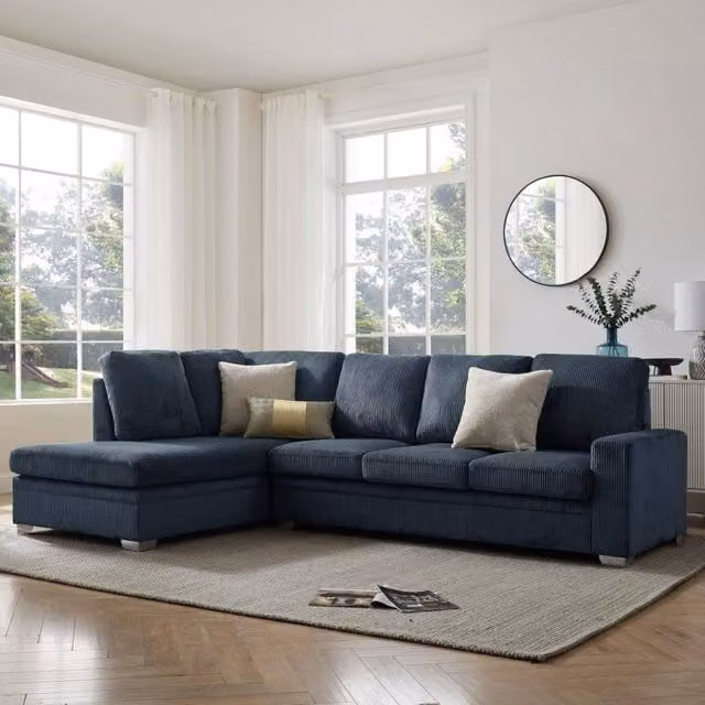 Home Detail Alcott Left Hand Facing Corner Sofa in Blue