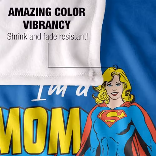 Warner Bros. Supergirl Super Soft Fleece Throw Blanket, Multicolour, W: 91 cm, D: 147 cm – 3