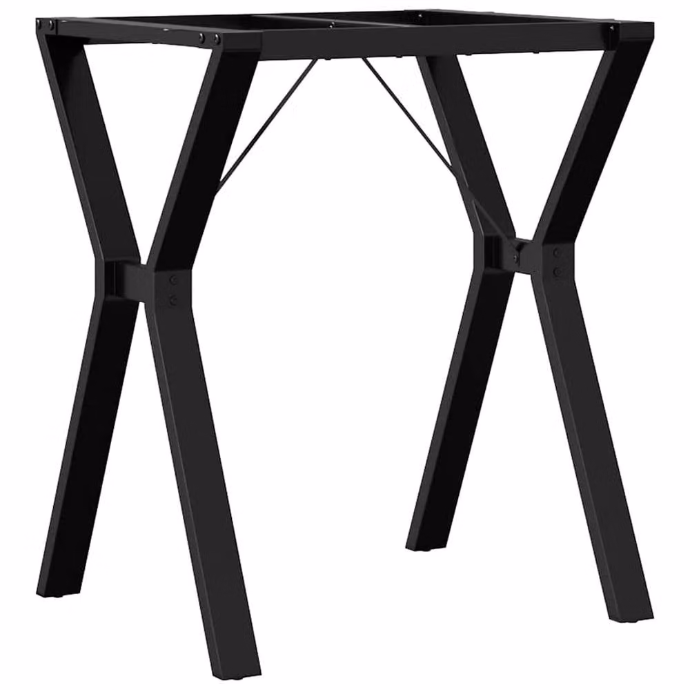 Berkfield Home Y-Frame Dining Table Legs in Black Steel, W/D/H: 60 x 50 x 73 cm – 6