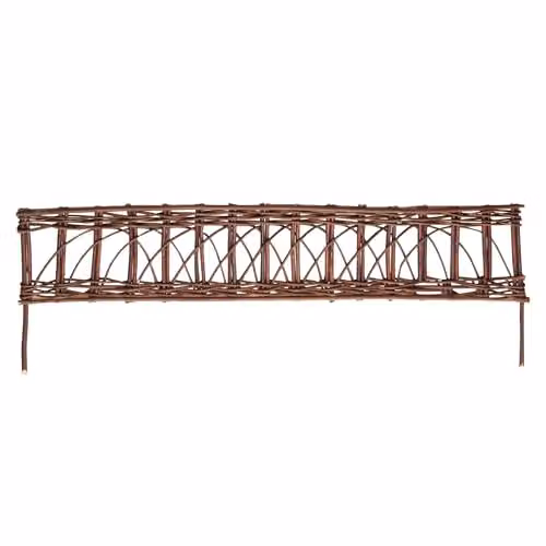 Primrose Set of 2 Natural Brown Willow Garden Lawn Border Edging Panels, 2m – 3