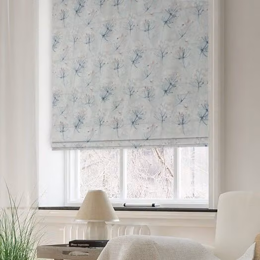 Terrys Made to Measure Floral Roman Blind in Blue