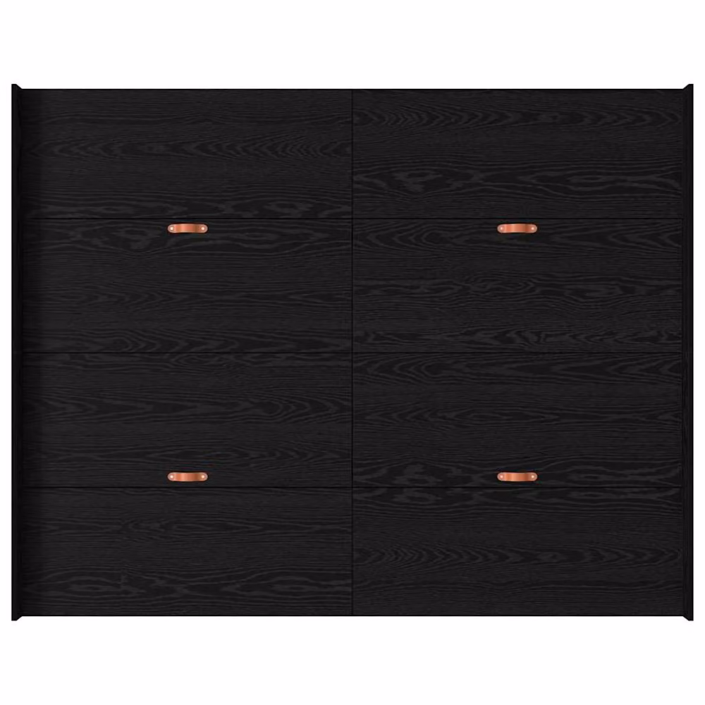 Berkfield Home Storage Bed Frame with Drawers in Black Oak, W: 135 cm, L: 190 cm – 3