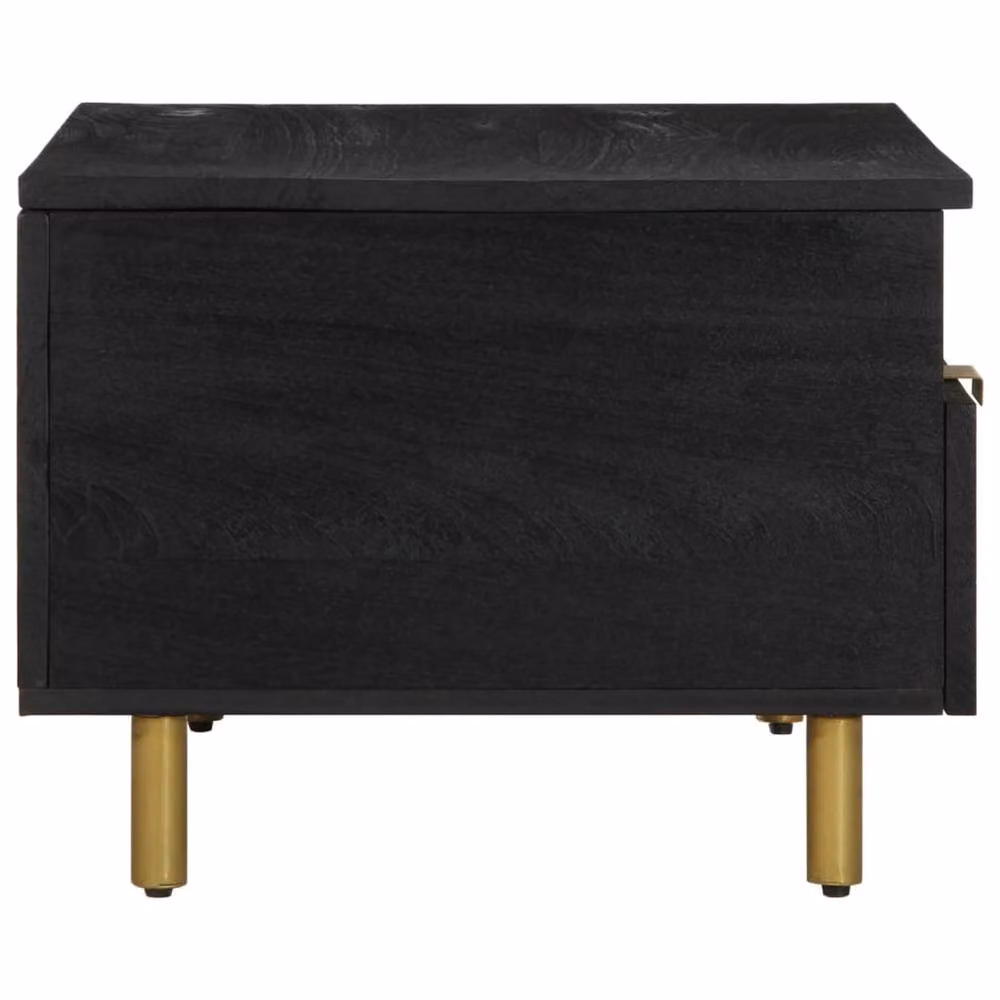Berkfield Home Modern Black Rectangular Coffee Table W/D/H: 80 x 54 x 40 cm – 3