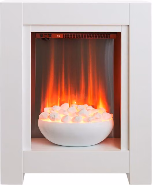 Adam Fires & Fireplaces Monet Electric Fireplace Suite in Pure White – 1