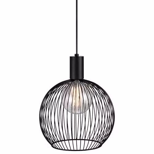 Nordlux Aver Sphere Pendant Light in Black Metal with E27 Mains, Diameter: 30 cm – 1
