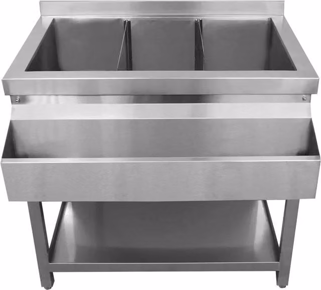 Monstershop KuKoo Ice Well Cocktail Bar Station in Silver Stainless Steel – 1
