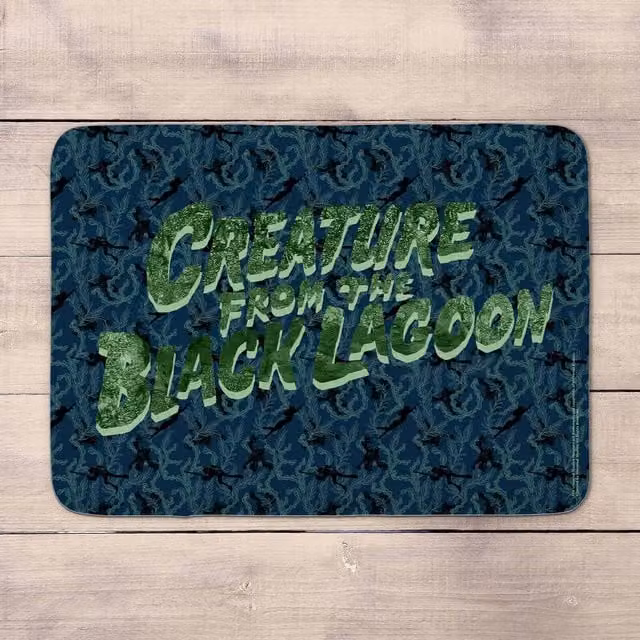 Zavvi Creature From The Black Lagoon Logo Bath Mat in Petrol and Multicolour, W: 70 cm, D: 50 cm – 1