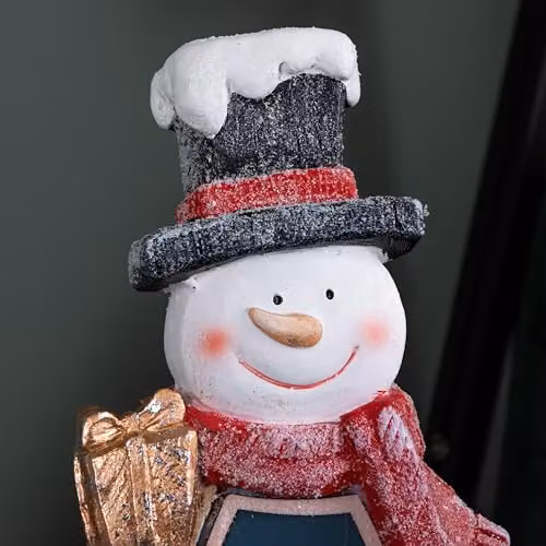 Samuel Alexander Frosty Glow Snowman Christmas Decoration with LEDs, White, Height: 45 cm – 2