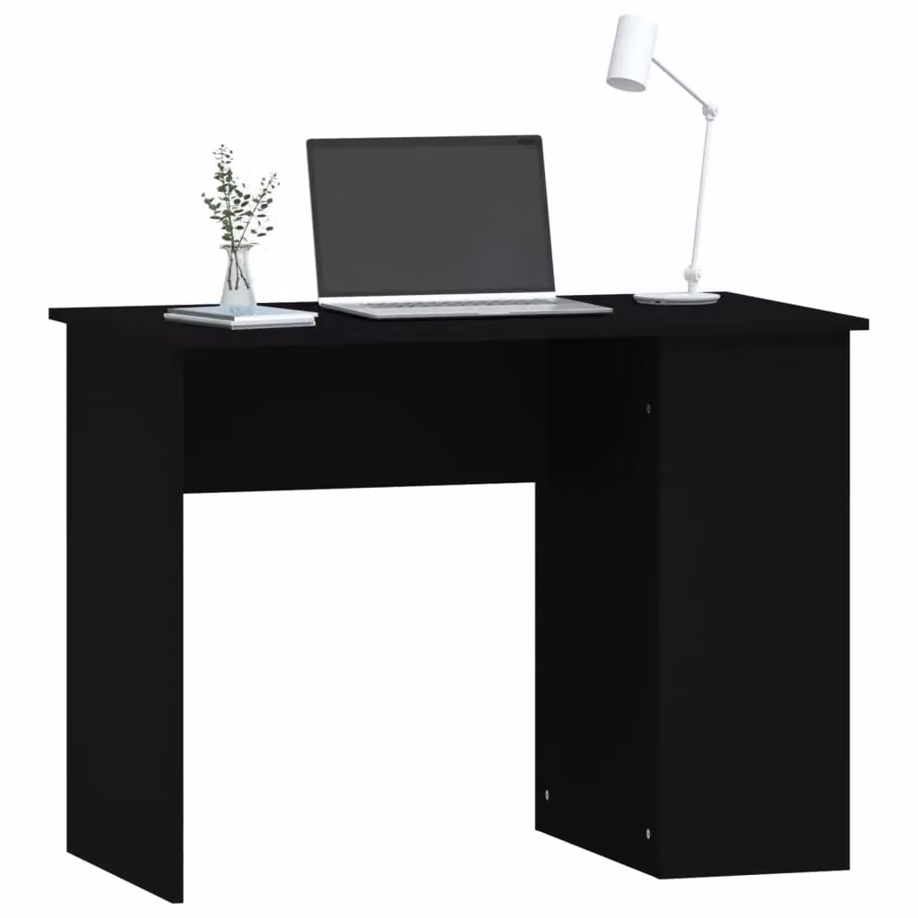 Berkfield Home Black Computer Desk in Engineered Wood, W/D/H: 100 x 55 x 75 cm – 3