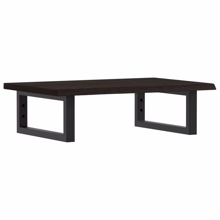 Berkfield Home Elegant Wall Mounted Industrial Basin Shelf in Brown Oak and Black Steel