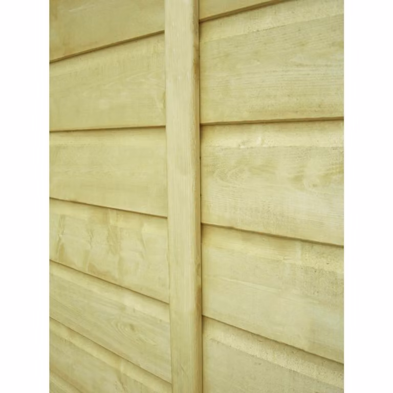 Shires Brown Shiplap Corner Garden Shed with Double Doors and Window