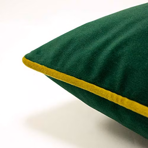Furn Forest Fauna Embroidered Woodland Stag Velvet Cushion in Green and Gold, W/D/H: 50 x 50 x 50 cm – 5