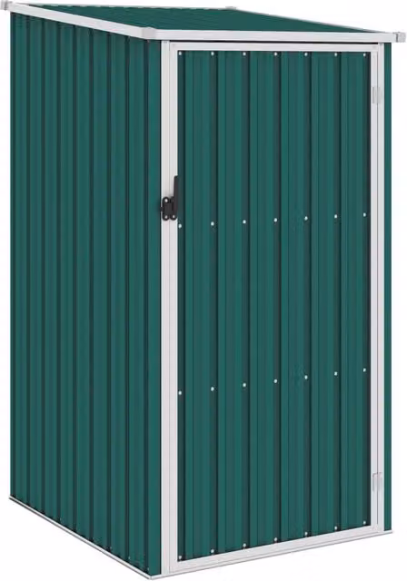 Berkfield Home Green Galvanised Steel Pent Garden Shed W/D/H: 87 x 98 x 159 cm