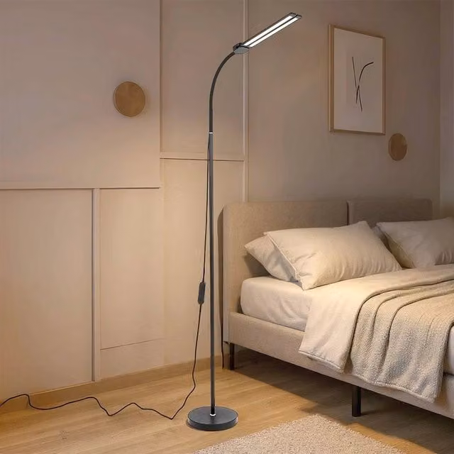 EONLION Modern LED Free Standing Floor Light in Black – 1