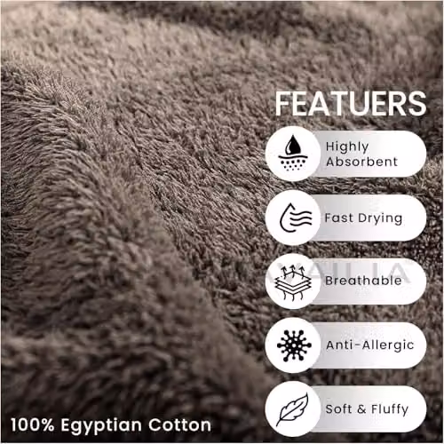 Gaveno Cavailia 8 Piece Cotton Towel Bale Set in Grey – 3