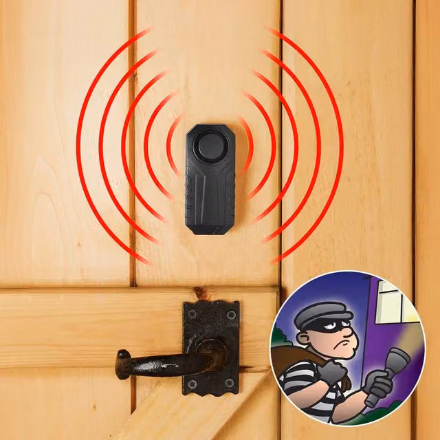 Bergstrom Wireless Door and Window Alarm with Remote and Motion Detection in Black – 1