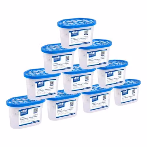 Harbour Housewares Interior Dehumidifier Moisture Absorber, 500ml, Pack of 10, Blue
