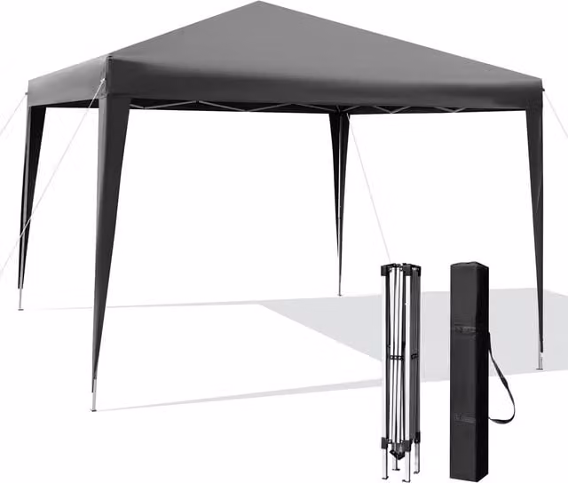 Costway Outdoor Instant Pop-up Canopy Sun Shelter, Grey
