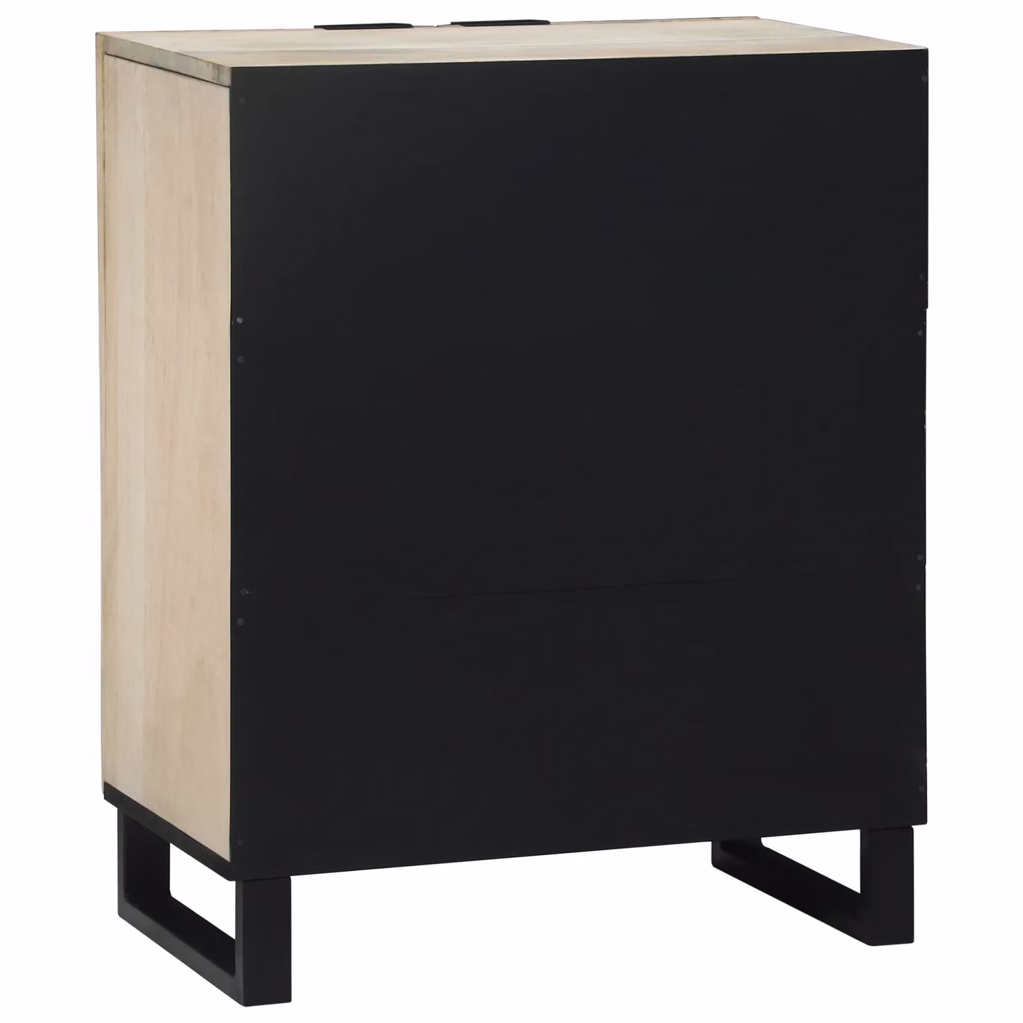 Berkfield Modern Freestanding Wood Storage Cabinet with Hinged Doors and Internal Shelves in White and Black – 5