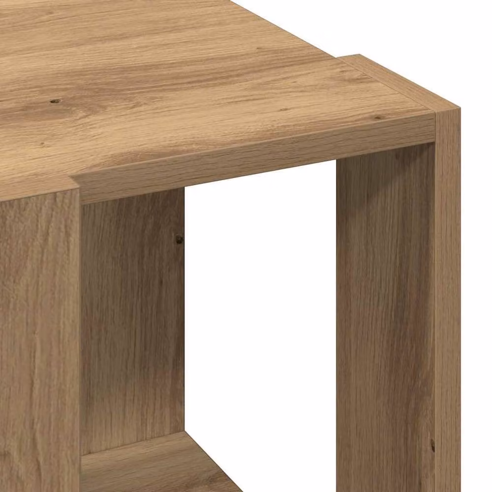 Berkfield Home Artisan Compact Coffee Table in Brown Solid Oak, W/D/H: 32 x 32 x 30 cm – 4
