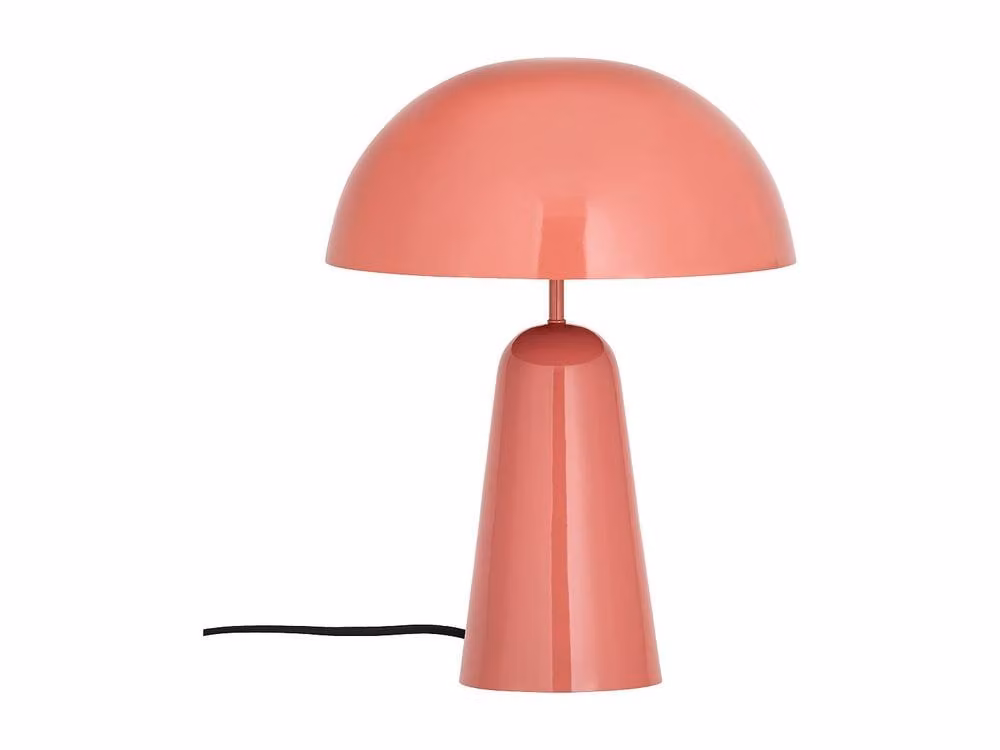 Vente-unique Larkin Mushroom Metal Table Lamp, Glossy Pink, D: 15.4 cm, H: 52 cm – 2
