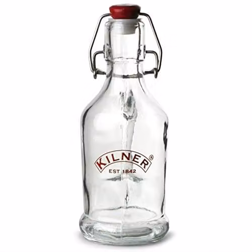 Kilner Transparent Glass Airtight and Leakproof Bottle, 0.25 l