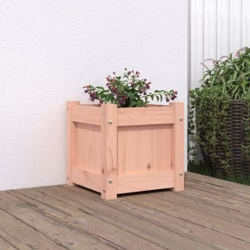 vidaXL Brown Solid Wood Garden Planter Tub W/D/H: 31 x 31 x 31 cm – 2