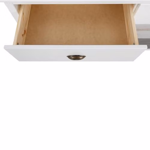 Dorel Home Furnishings Salva 2x3 Drawer Chest in White Pine Wood, H 125 cm x W 80 cm x D 35 cm – 2