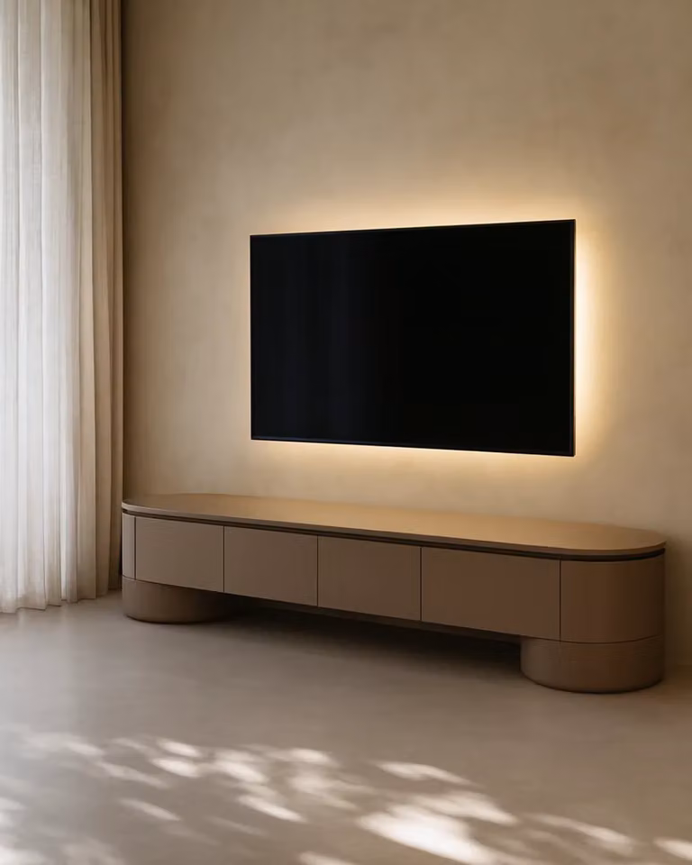 Tommy Franks Berwick Modern TV Unit in Brown, W: 224.7 cm, D: 44.8 cm, H: 46.0 cm