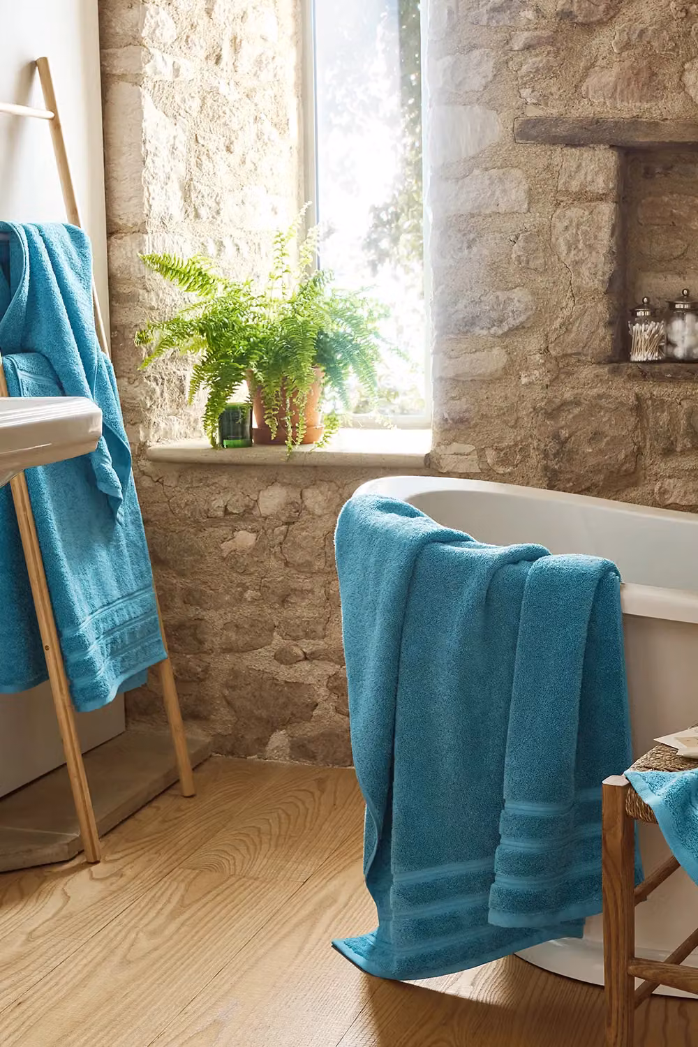 Christy Antalya 6 Piece Luxury Turkish Cotton Towel Set in Petrol Blue, 600GSM – 5