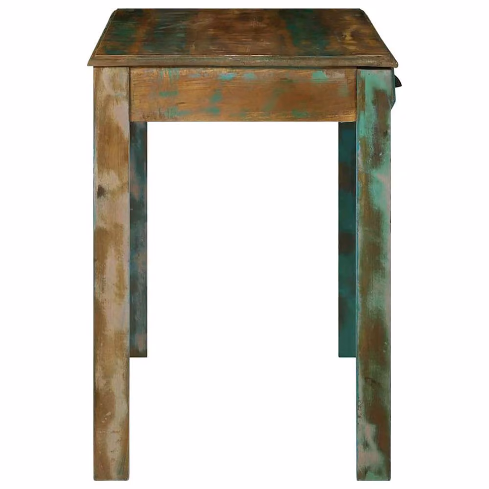 Berkfield Home Rustic Reclaimed Solid Wood Writing Desk, Brown/Multicolour, W/D/H: 112 x 55 x 76 cm – 3