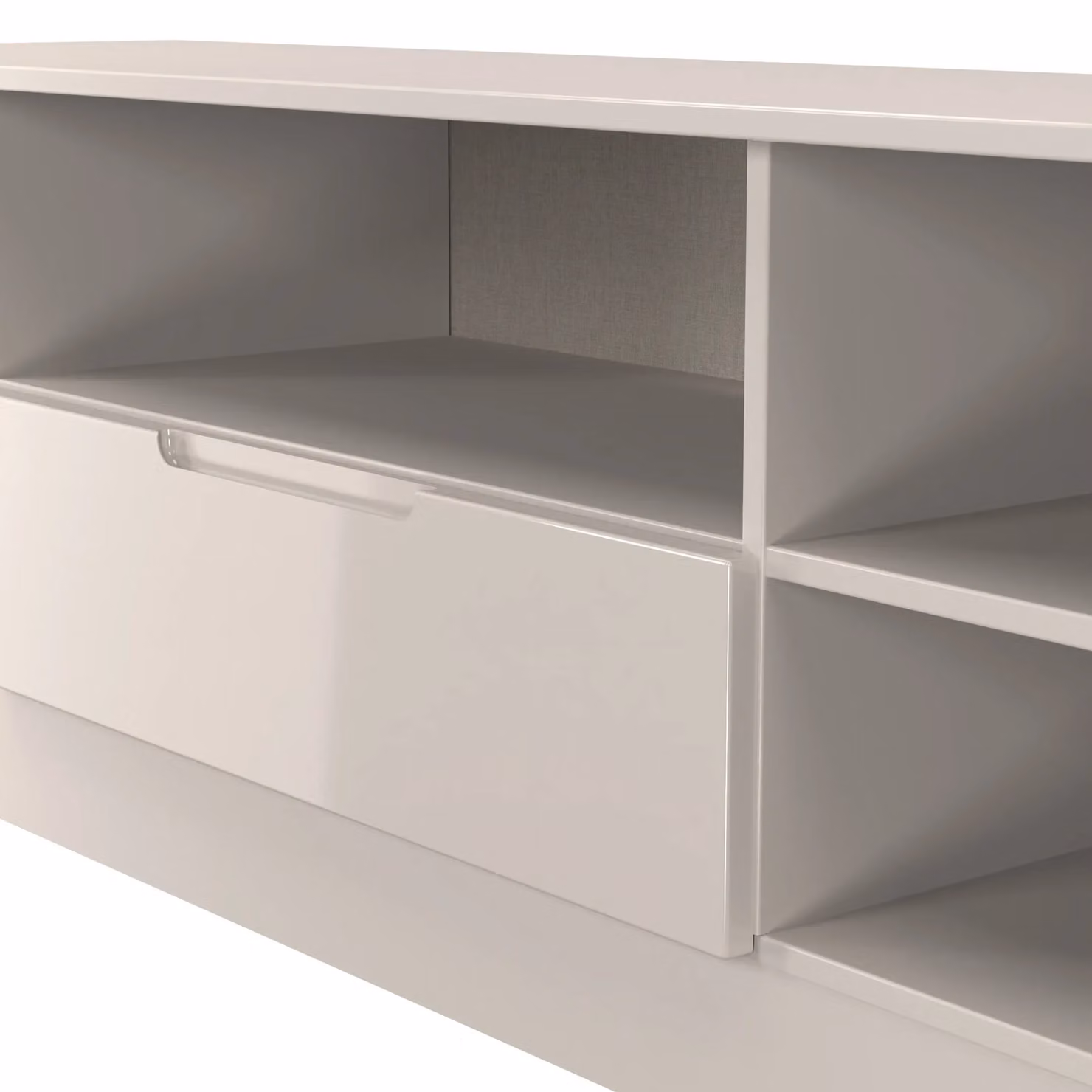 2 U Lucca Wide 1 Drawer TV and Media Unit in Taupe Beige – 3