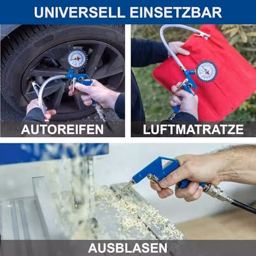 Scheppach Airforce 7 Portable Electric Air Compressor, 1100W, 8 Bar, Blue – 3