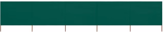 Berkfield Home 5-Panel Fabric Wind Screen, Green, W: 600 cm, H: 120 cm – 1